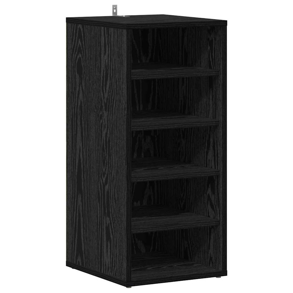 Schuhschrank Schwarz Eichenoptik