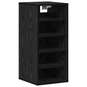 Schuhschrank 2er Set Schwarz Eiche