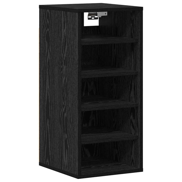 Schuhschrank 2er Set Schwarz Eiche