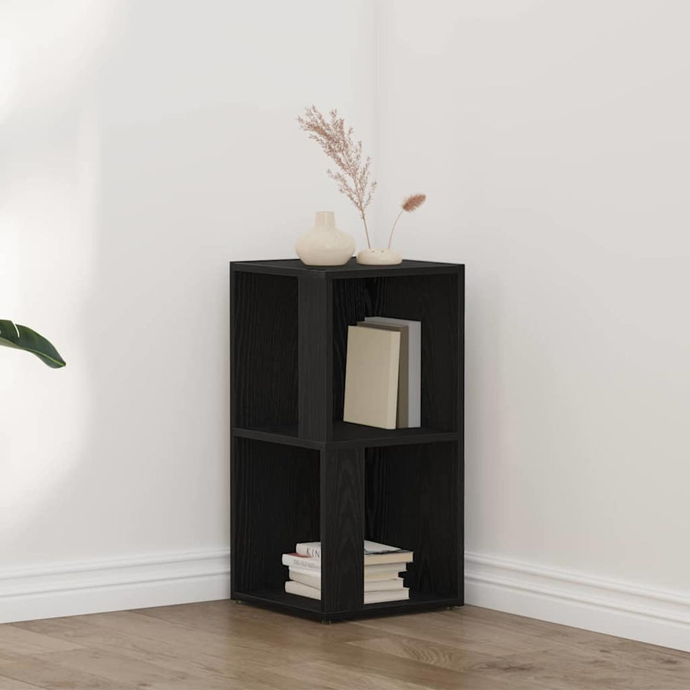 vidaXL Corner Shelves Black Oak Look 33 x 33 x 67 cm Engineered Wood