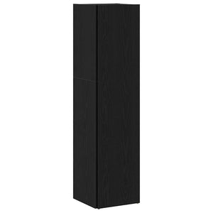 Schwarzes Eckregal Eichenoptik 132cm