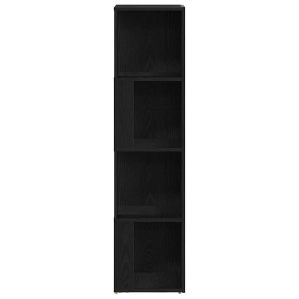 Schwarzes Eckregal Eichenoptik 132cm
