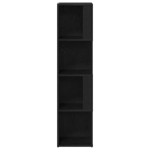 Schwarzes Eckregal Eichenoptik 132cm