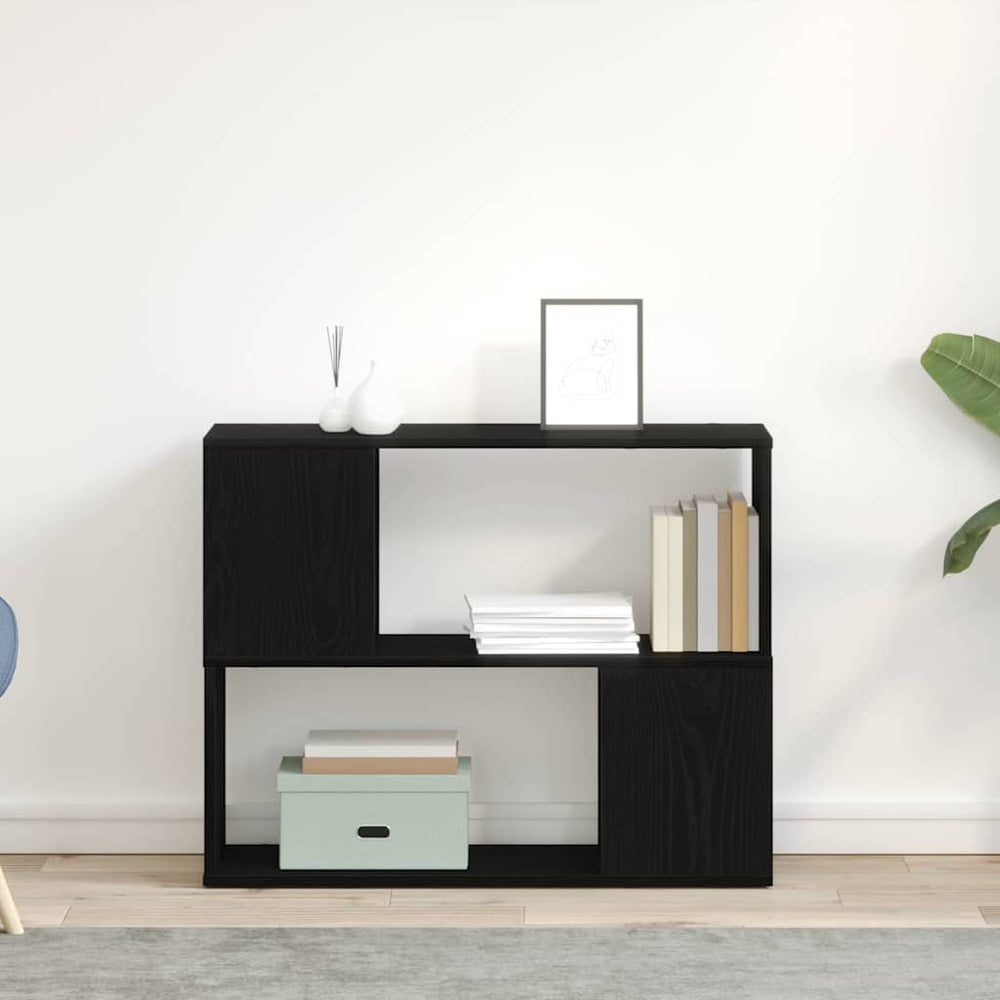 vidaXL Meuble TV mural Chêne noir 80 x 24 x 63 cm