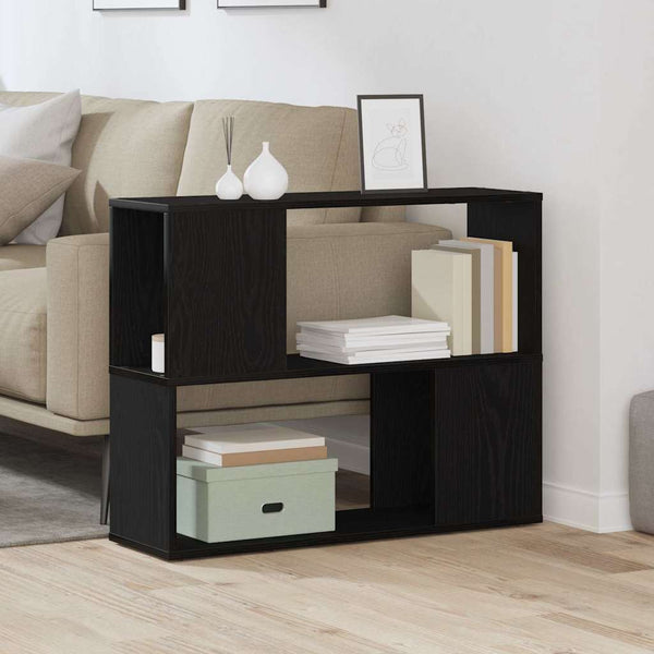 Wandmontiertes TV-Schrankset Schwarz Eiche 80cm
