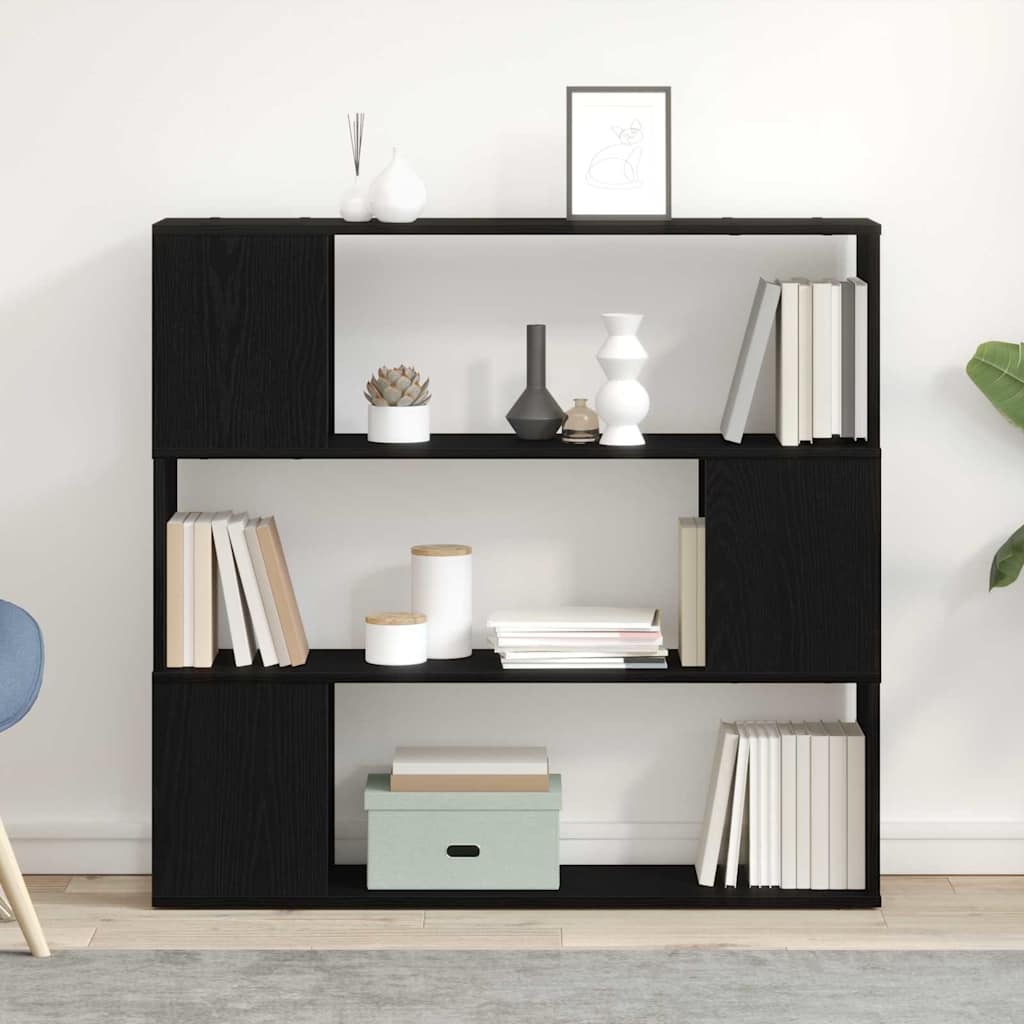 TV-Schrank Set Schwarz Eichen-Optik