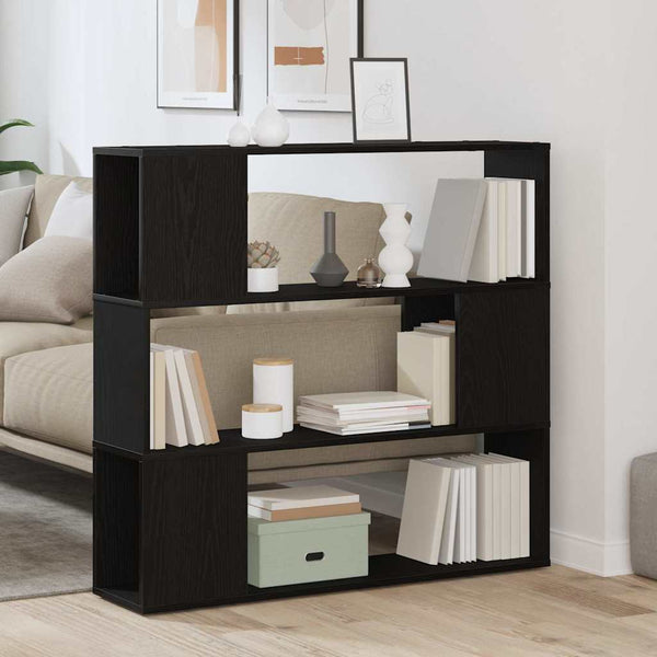 TV-Schrank Set Schwarz Eichen-Optik