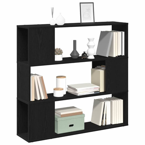 TV-Schrank Set Schwarz Eichen-Optik
