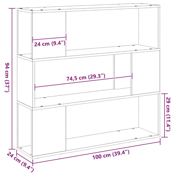 TV-Schrank Set Schwarz Eichen-Optik