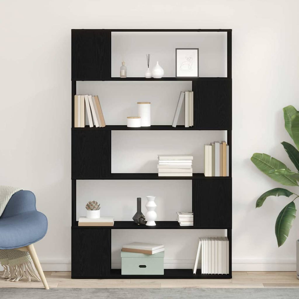 Meuble TV vidaXL coloris chêne noir 100 x 24 x 155 cm