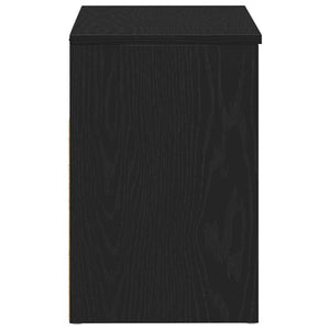 vidaXL Banc à chaussures aspect chêne noir 60 x 30 x 45 cm Bois d'ingénierie
