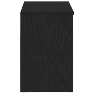 vidaXL Banc à chaussures noir aspect chêne 80 x 30 x 45 cm Bois d'ingénierie