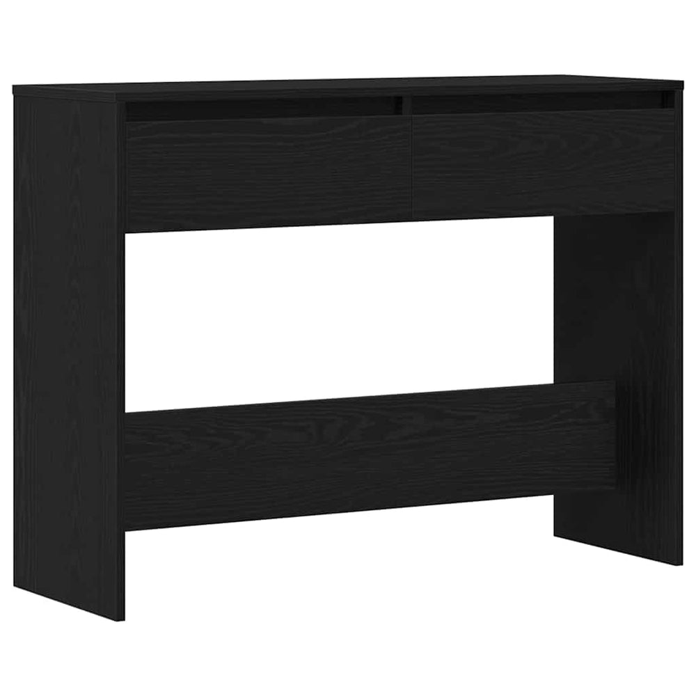 vidaXL Console de table noir aspect chêne 100 x 35 x 76,5 cm