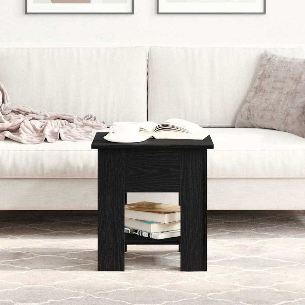 Couchtisch Schwarz Eichenoptik 40x40 cm