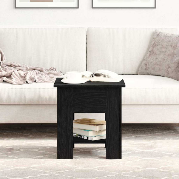Couchtisch Schwarz Eichenoptik 40x40 cm