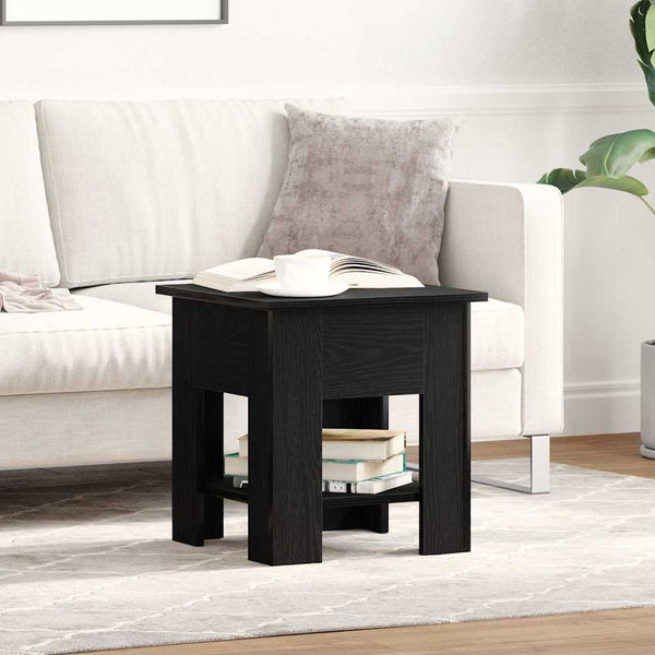 Couchtisch Schwarz Eichenoptik 40x40 cm