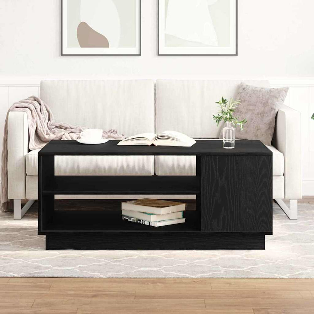 Schwarzer Couchtisch Eichen-Optik