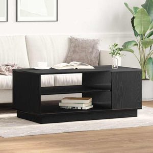 Schwarzer Couchtisch Eichen-Optik