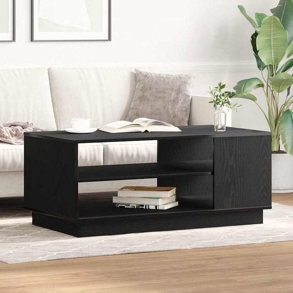 Schwarzer Couchtisch Eichen-Optik