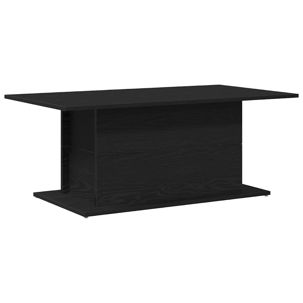 Schwarzer Couchtisch Eichenoptik 102 cm