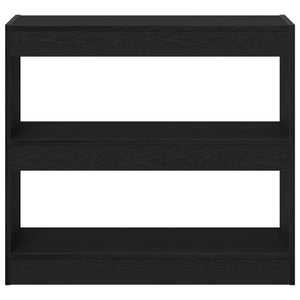 Bücherregal 2er Set Schwarz Eiche 80x30x72 cm
