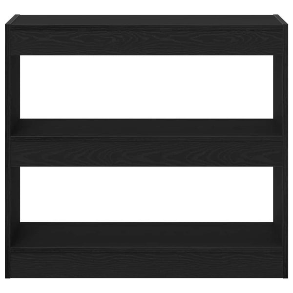 Bücherregal 2er Set Schwarz Eiche 80x30x72 cm