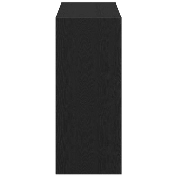 Bücherregal 2er Set Schwarz Eiche 80x30x72 cm