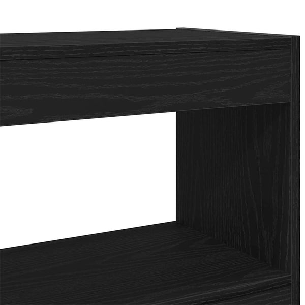 vidaXL Bibliothèque Noir Aspect chêne 100 x 30 x 72 cm Bois d'ingénierie
