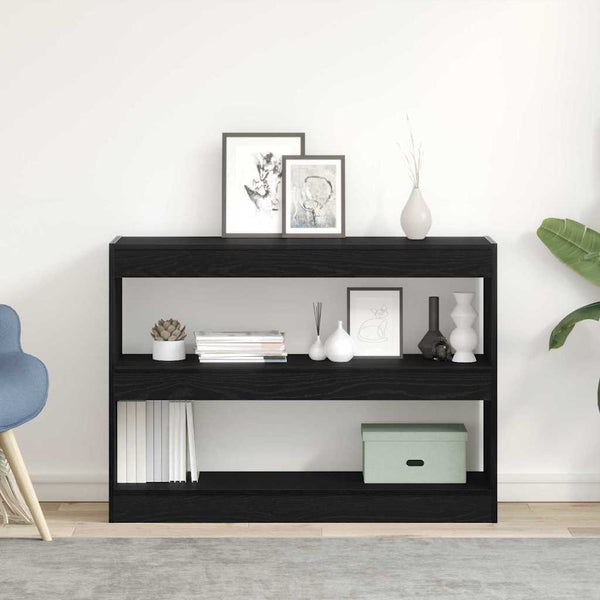 vidaXL Bibliothèque Noir Aspect chêne 100 x 30 x 72 cm Bois d'ingénierie