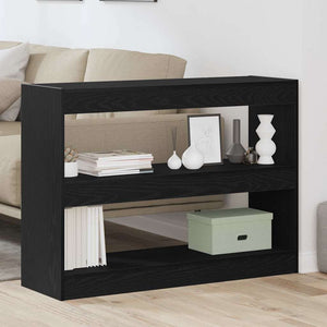 vidaXL Bibliothèque Noir Aspect chêne 100 x 30 x 72 cm Bois d'ingénierie