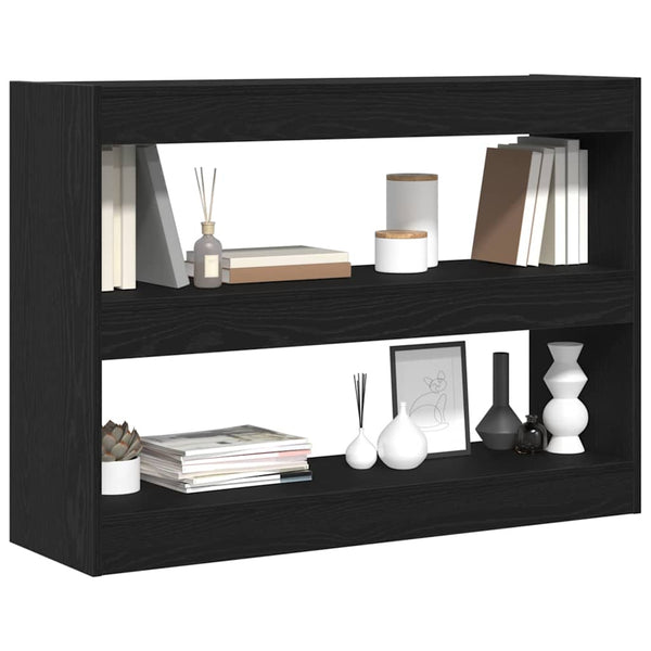 vidaXL Bibliothèque Noir Aspect chêne 100 x 30 x 72 cm Bois d'ingénierie