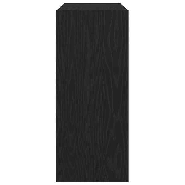 vidaXL Bibliothèque Noir Aspect chêne 100 x 30 x 72 cm Bois d'ingénierie