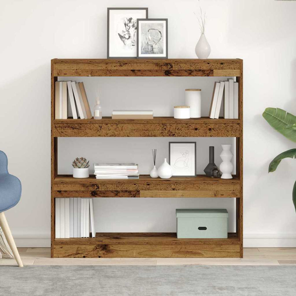 Bücherregal Altholz 100x30x103 cm