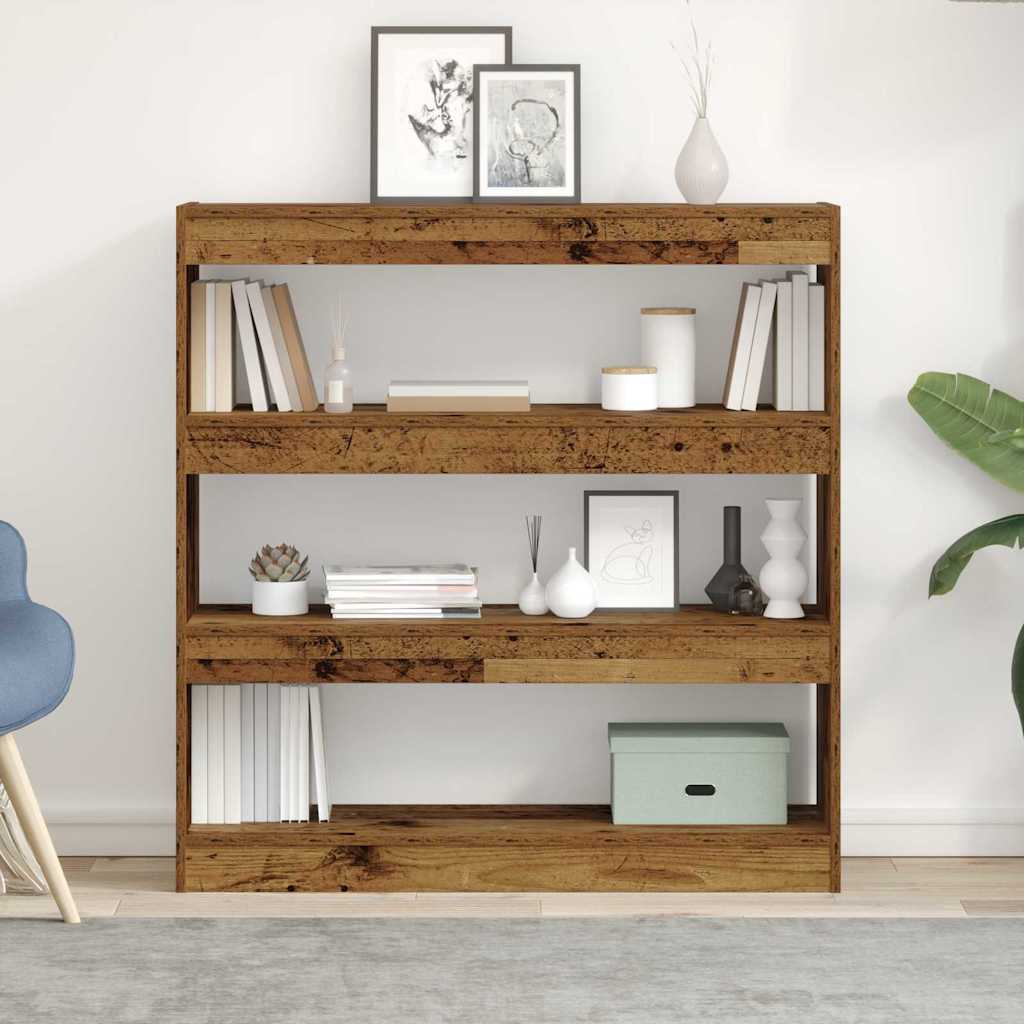 Bücherregal Altholz 100x30x103 cm