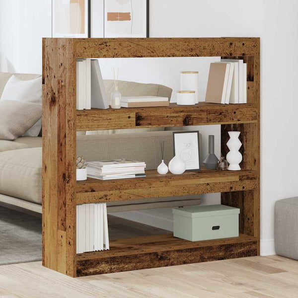 Bücherregal Altholz 100x30x103 cm