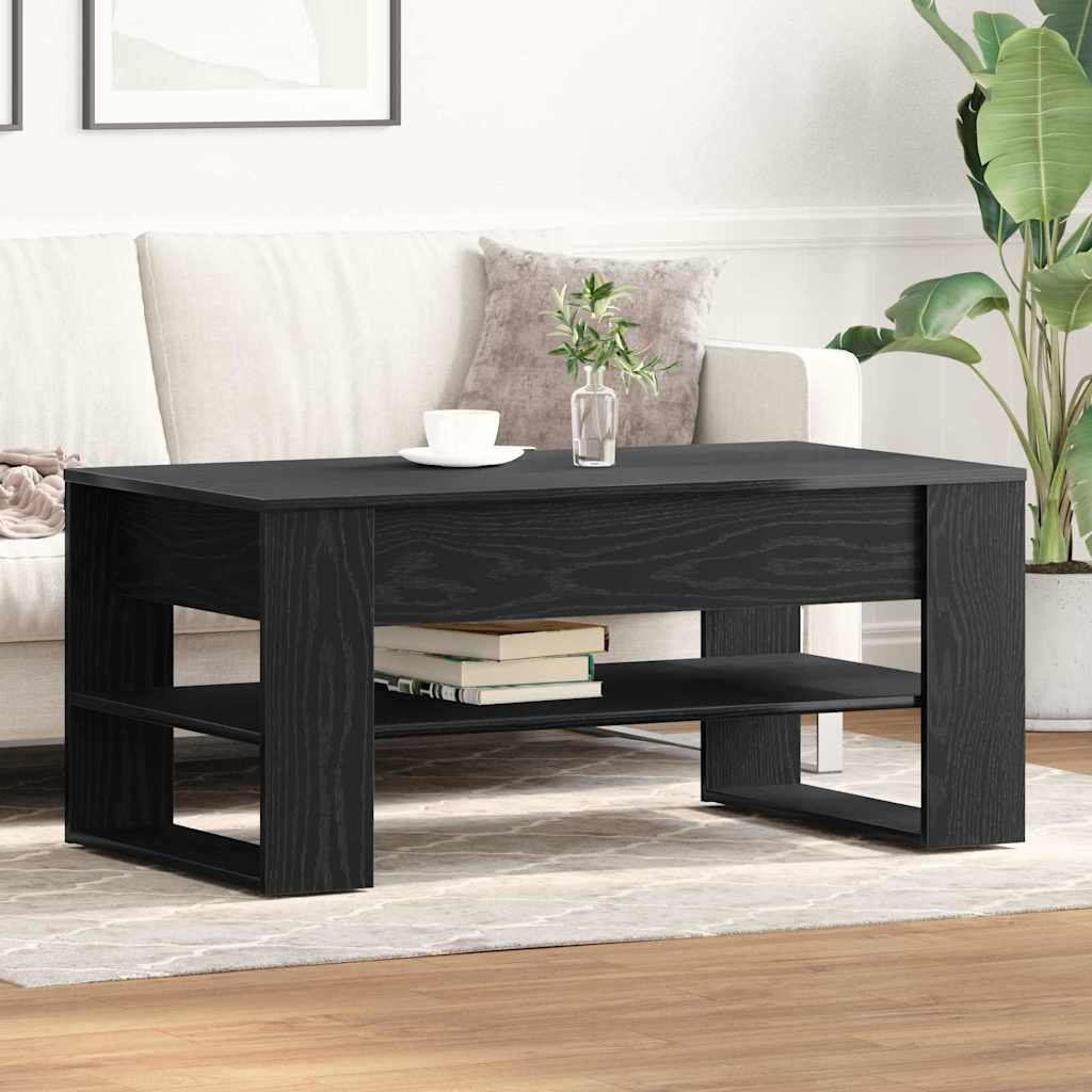 Schwarzer Couchtisch Eichenoptik