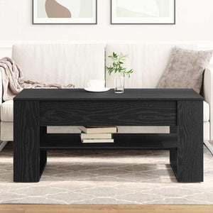 Schwarzer Couchtisch Eichenoptik