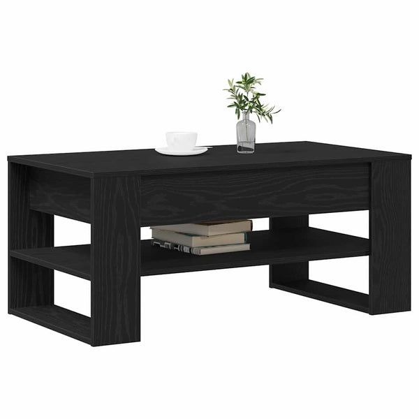 Schwarzer Couchtisch Eichenoptik