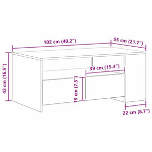 Couchtisch Altholz 102 cm