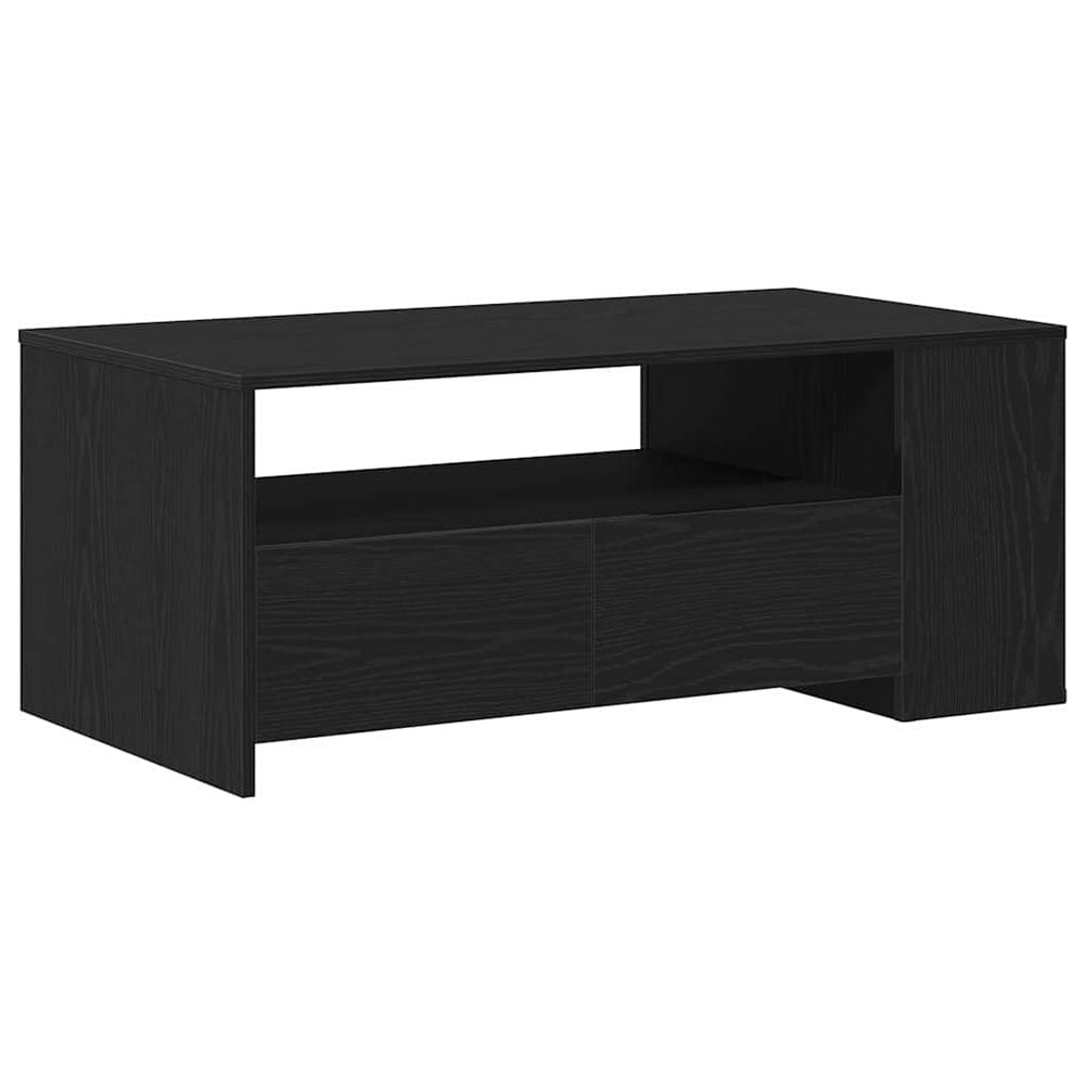 Schwarzer Couchtisch Eichenoptik 102 cm