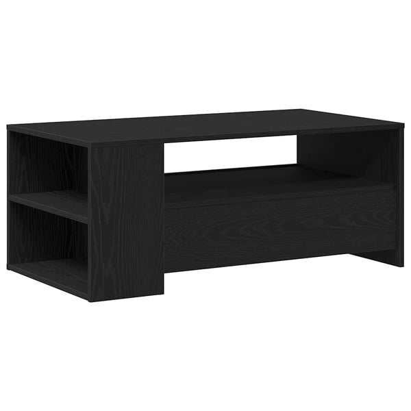 Schwarzer Couchtisch Eichenoptik 102 cm