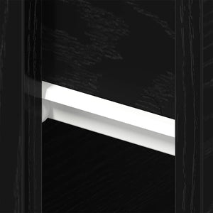 vidaXL Table de chevet Noir aspect chêne 46 x 30 x 30 cm Bois d'ingénierie
