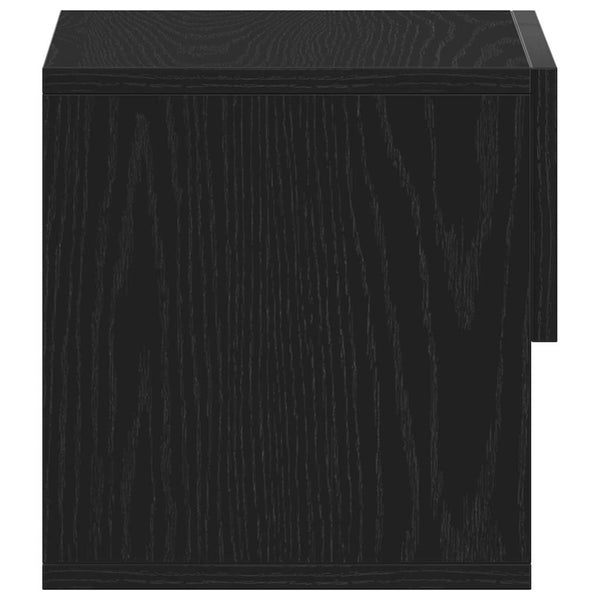 vidaXL Table de chevet Noir aspect chêne 46 x 30 x 30 cm Bois d'ingénierie