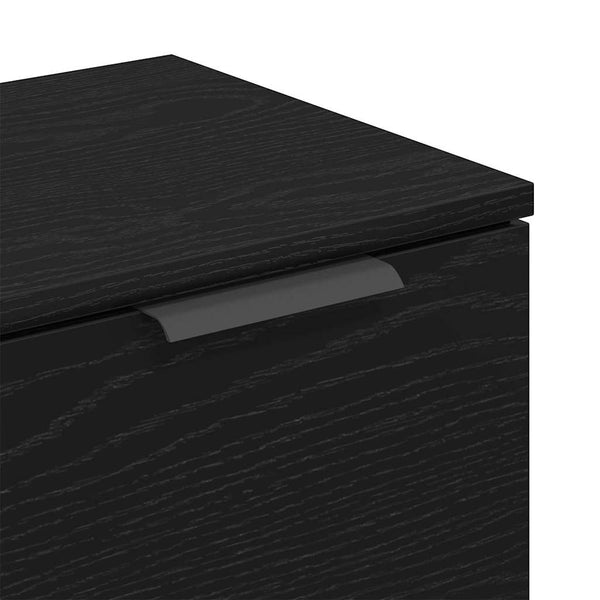 Sideboard Schwarz Eichenoptik 90,5 cm