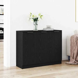 Sideboard Schwarz Eichenoptik 90,5 cm