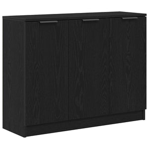 Sideboard Schwarz Eichenoptik 90,5 cm