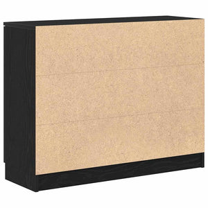 Sideboard Schwarz Eichenoptik 90,5 cm