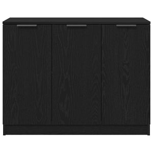 Sideboard Schwarz Eichenoptik 90,5 cm