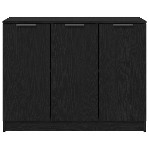 Sideboard Schwarz Eichenoptik 90,5 cm