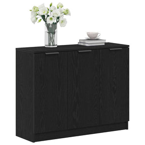 Sideboard Schwarz Eichenoptik 90,5 cm